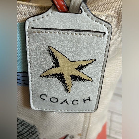 Coach canvas beach umbrella tote - Picture 12 of 16